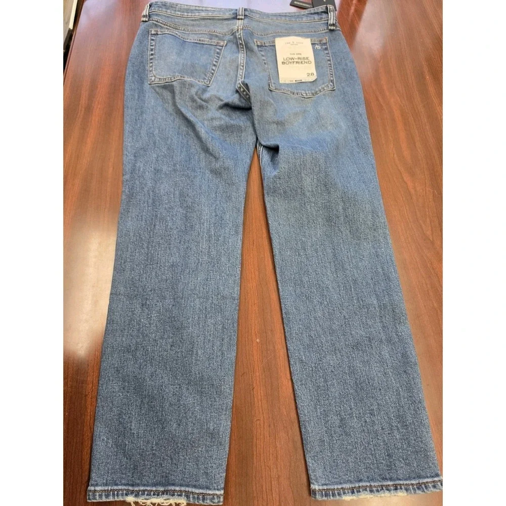 Rag & Bone Dre Slim Boyfriend Jeans NWT Size 28 Julienne Indigo Low Rise Stretch